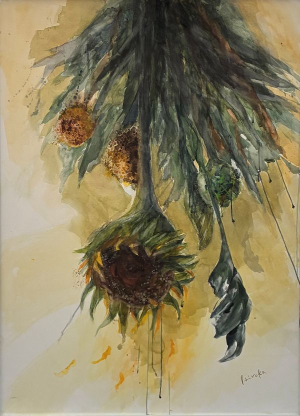 第74回 光陽展　委員　小田柿 弘子（ｵﾀﾞｶﾞｷ ﾋﾛｺ）晩夏　(水）F80